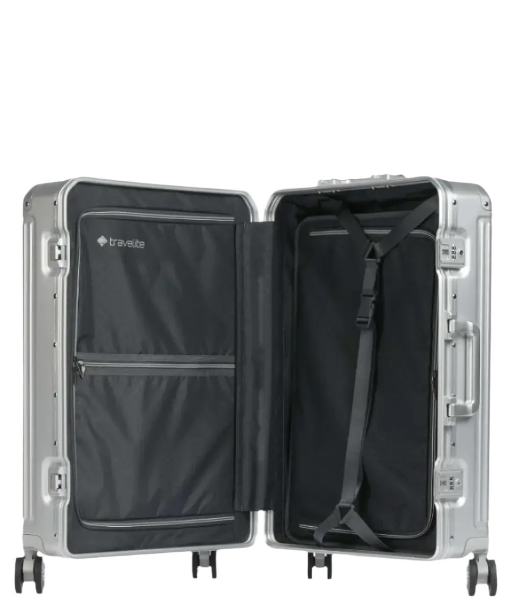 Travelite Next Stor Resväska 77cm - Aluminium