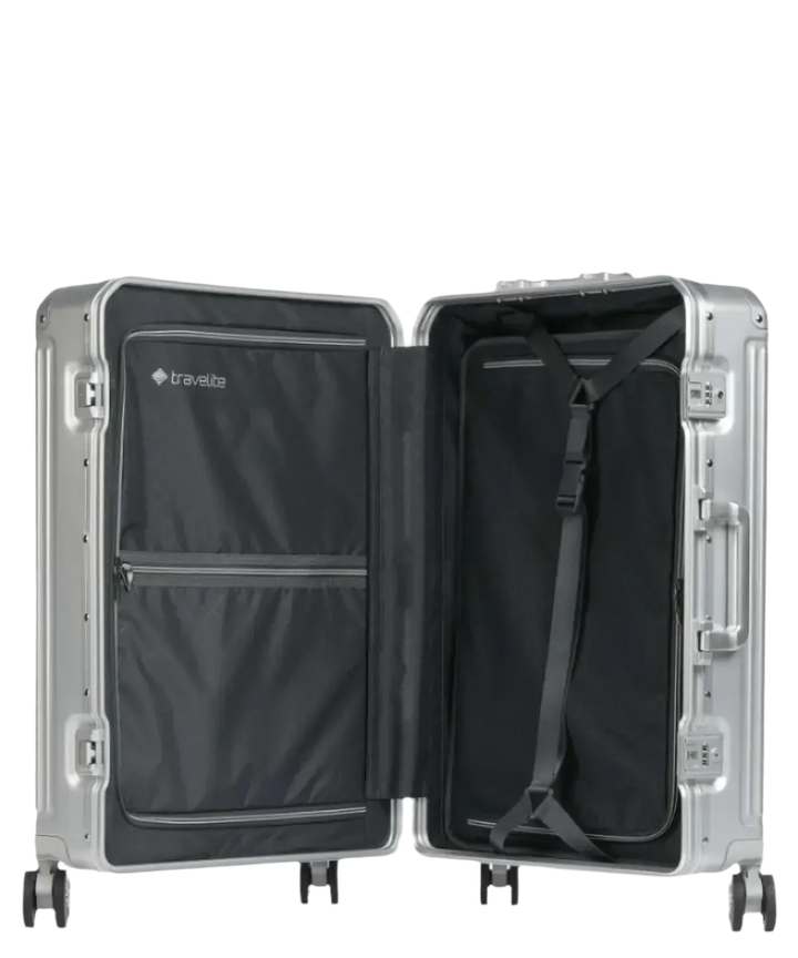 Travelite Next Stor Resväska 77cm - Aluminium