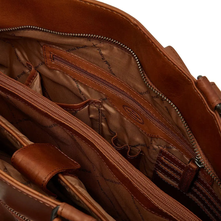 The Chesterfield Brand Berlin Shoppingväska - Mörkbrun