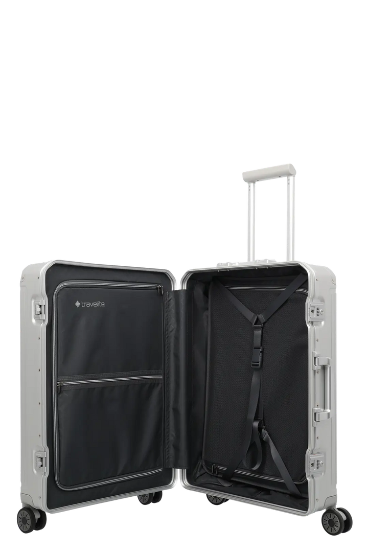 Travelite Next Mellanstor Resväska 67cm - Aluminium