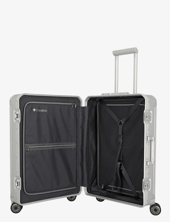Travelite Next Stor Resväska 77cm - Aluminium